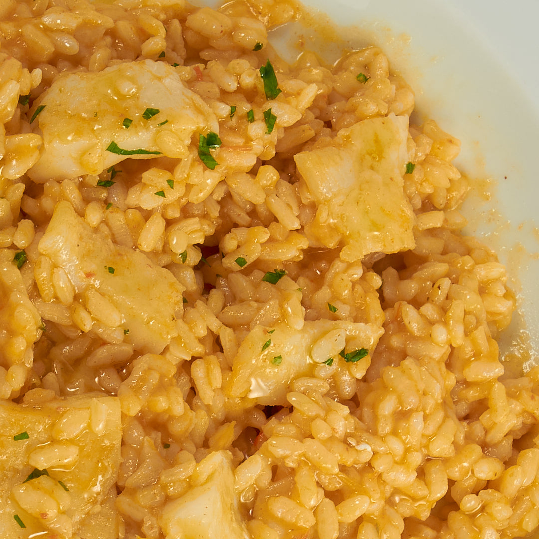 Arroz meloso con bacalao - ensupuntoadomicilio