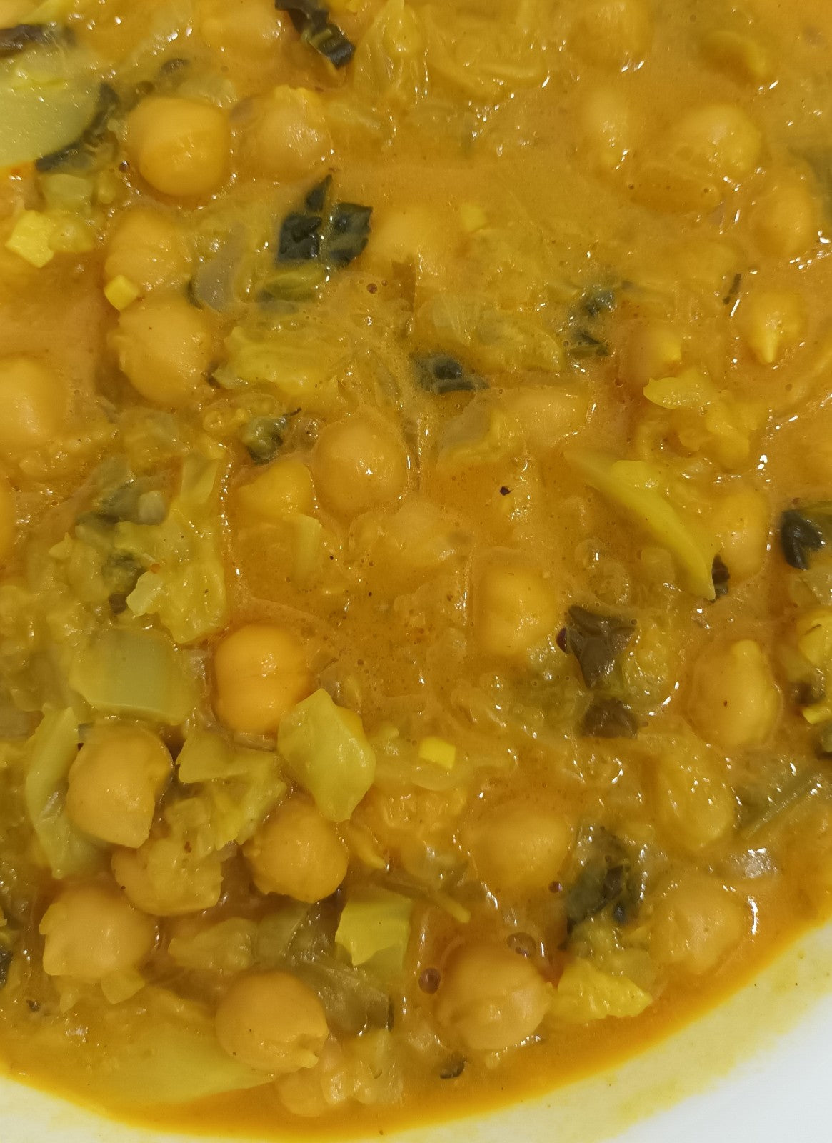 Garbanzos con repollo al curry - ensupuntoadomicilio