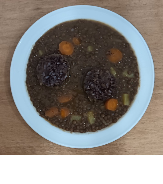 Lentejas con morcilla de arroz - ensupuntoadomicilio